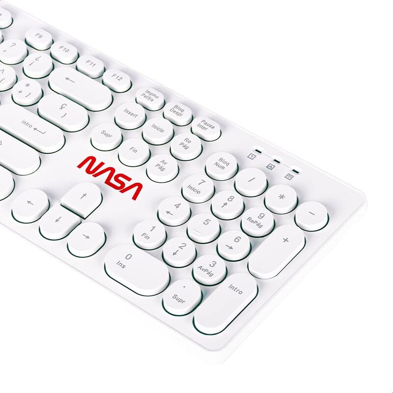 TECHZONE Kit NASA Teclado en Espa&ntilde;ol, Mouse Ina... image number null