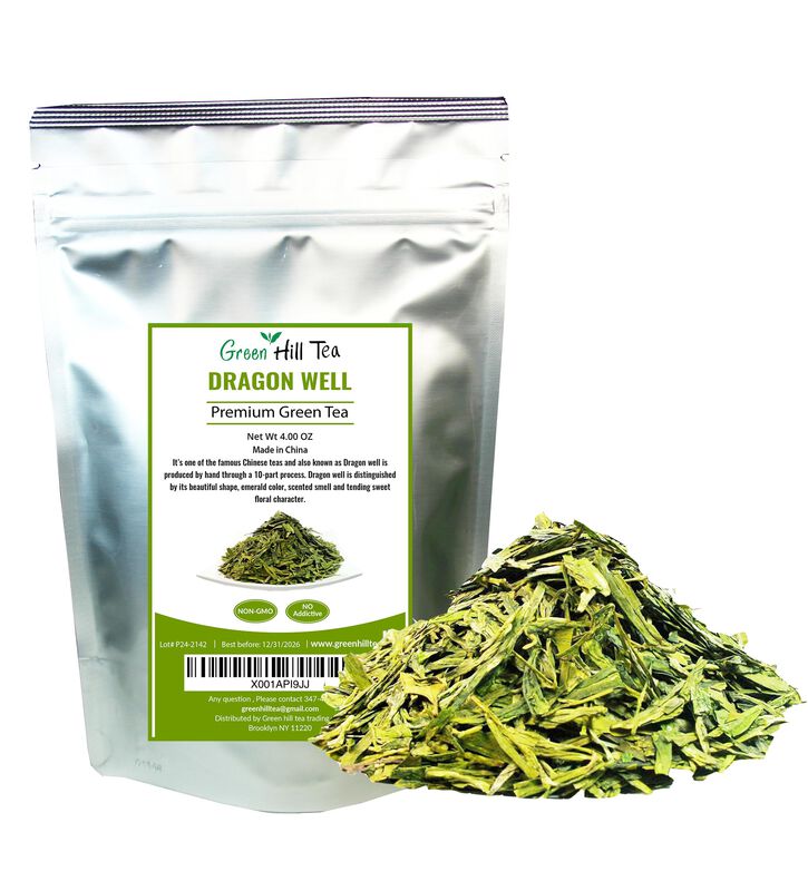T&eacute; Verde Dragon Well Greenhilltea 113 g (4 oz) ... image number null