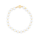 Pulsera De Perlas Y Oro Amarillo 14k (20cm)