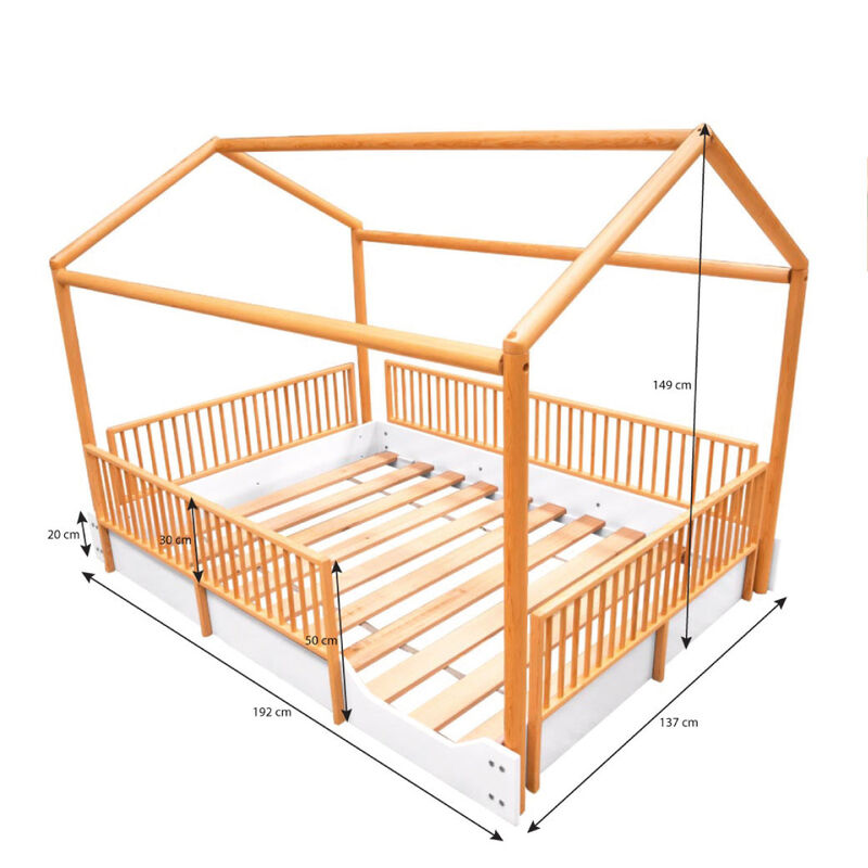 Matrimonial - Cama Casa Montessori de Madera Du... image number null