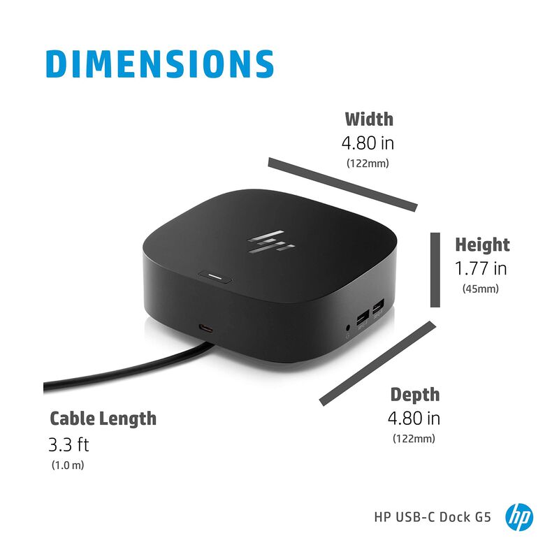 Adaptador Dock Hp Usb-c G5-11 En 1 Para Usb-c Y... image number null