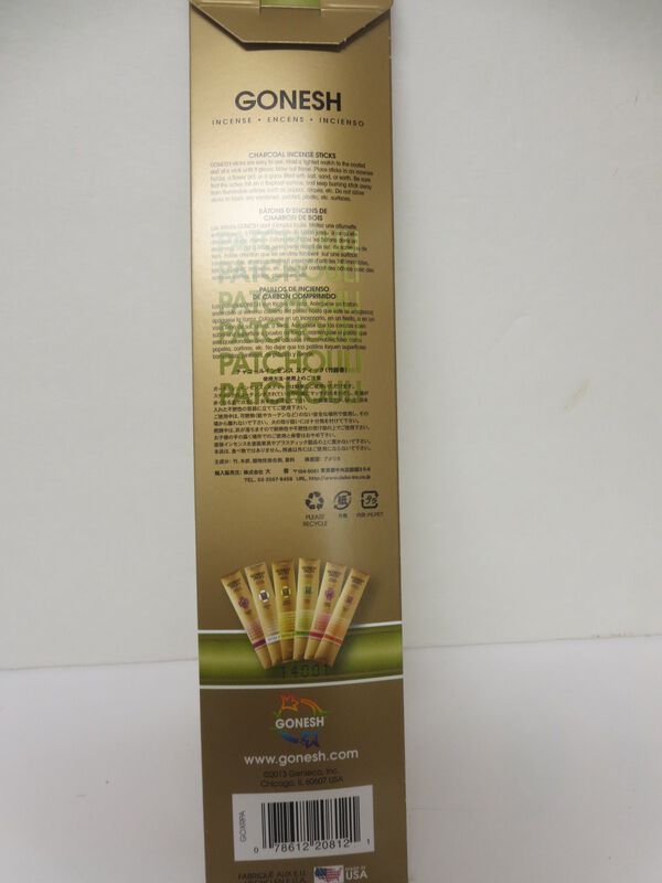 Incienso Gonesh Patchouli - Pack De 12 image number null