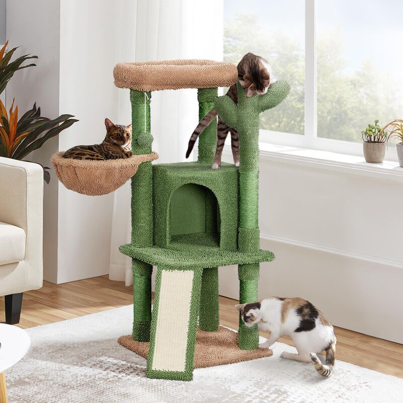 Cat Tree Yaheetech Cactus 107 Cm Con Rascador Y... image number null