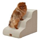 Escalera Para Perros Joydeco 43 cm 3 Pelda&ntilde;os Color Beige Antideslizante