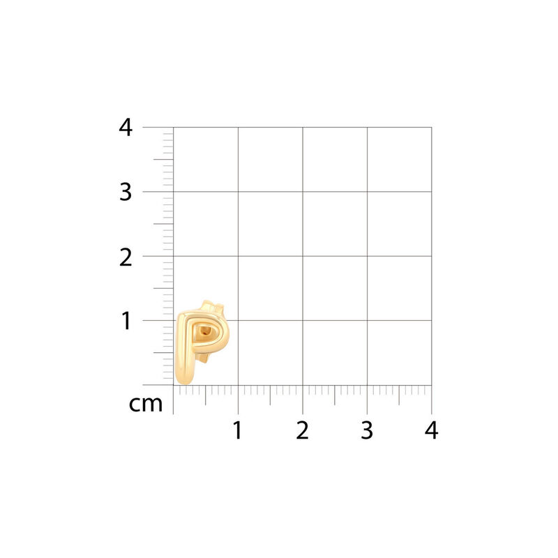 Aretes De Oro Amarillo De 10K (Letra P) image number null