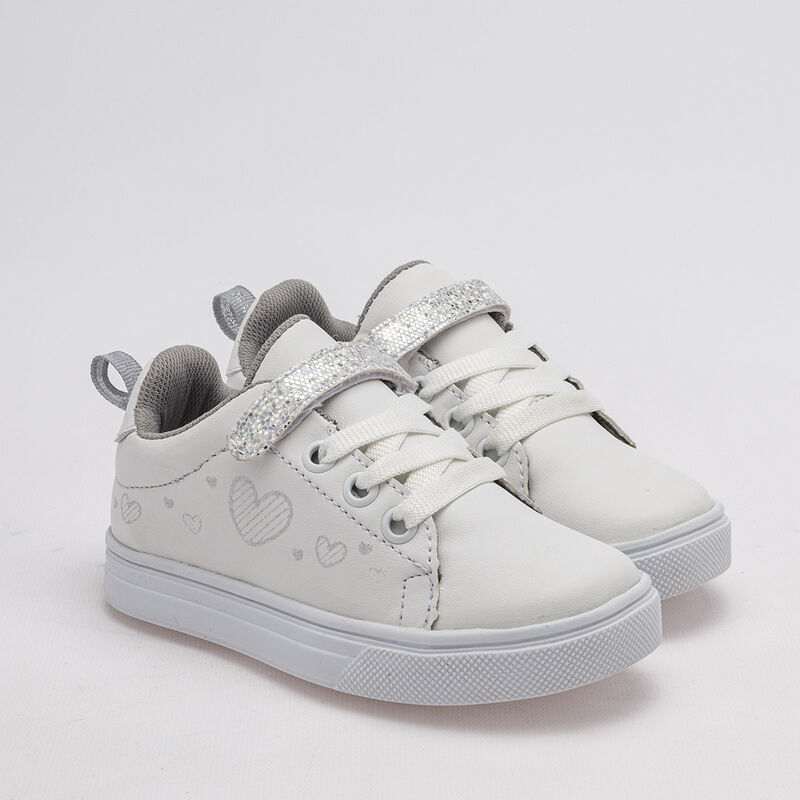 C>libre Tenis Para Preescolar Ni&ntilde;a Blanco Plata... image number null