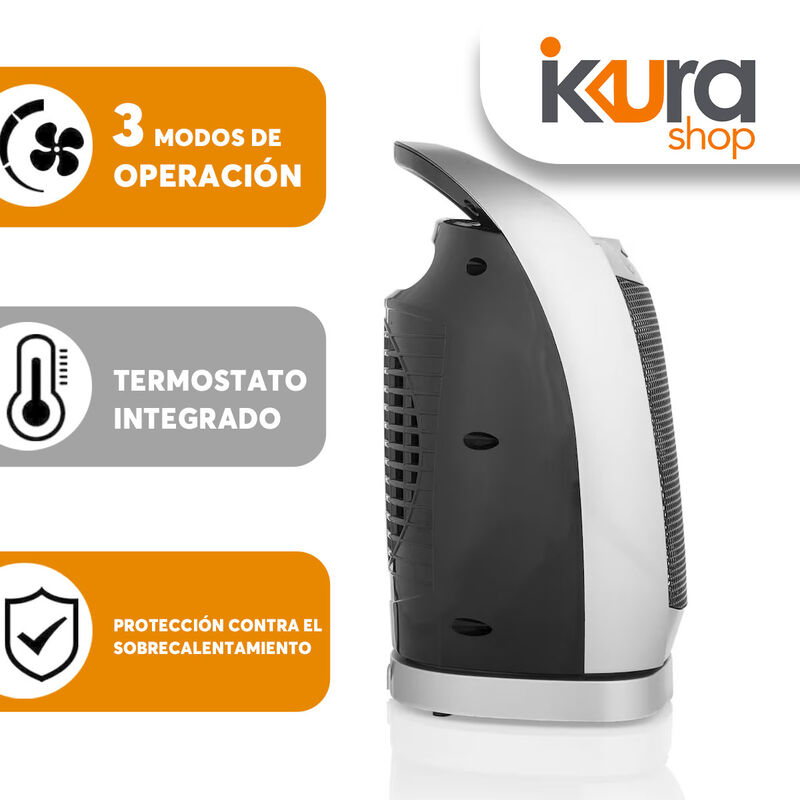Ventilador Calefactor Eléctrico 2 En 1 Gris 480... image number null