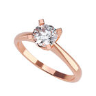 Anillo de Compromiso de 14K con Diamante de Laboratorio 0.50 CT F VS1 Talla 8.5 ORO ROSA 14K &ndash; / M419-50-14R-LG-85