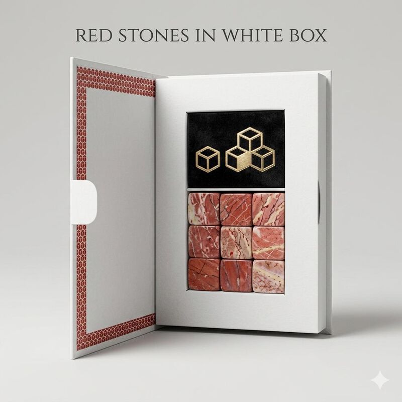 Piedras De Whisky En Caja De Regalo (rojas) image number null