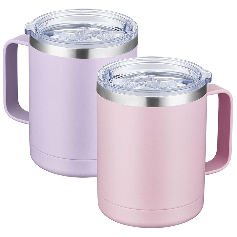 Juego De 2 Tazas De Caf&eacute; Meway 355 ml Lila Y Ro... image number null