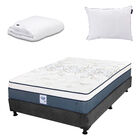 Colch&oacute;n Queen Size Cantabria + Box + Almohada One + Protector Cloud