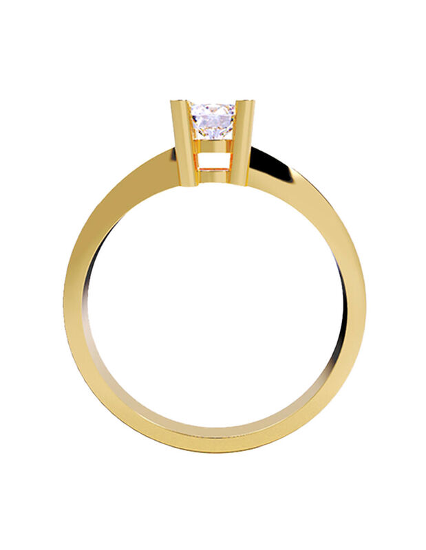 Anillo de Compromiso de 14K con Diamante de Lab... image number null