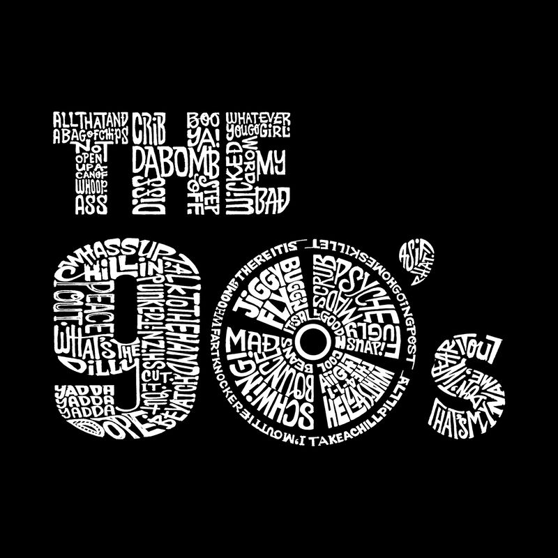 Camiseta Word Art Para Ni&ntilde;o - Los 90  - Granate image number null