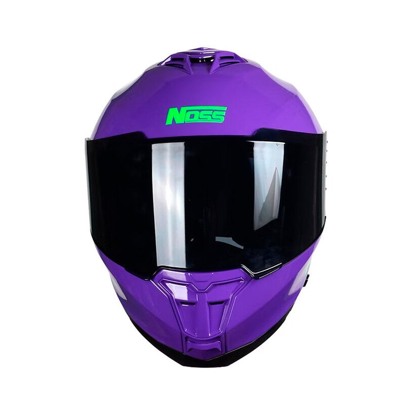 Casco Noss Ns-816p Cerrado S&oacute;lido Morado Brillo... image number null