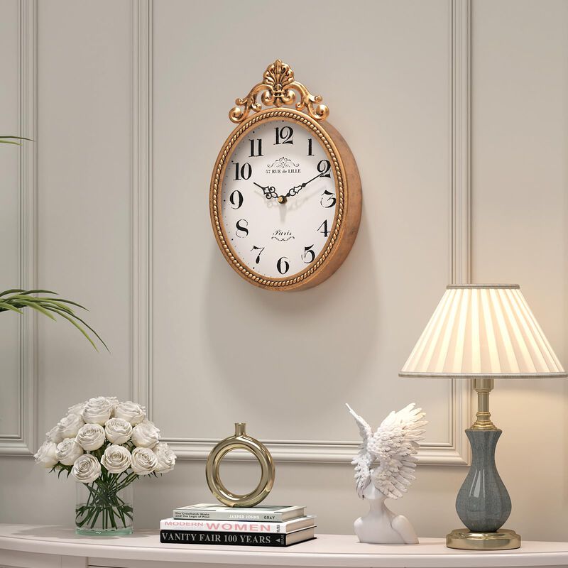 Reloj De Pared Abdurey, Peque&ntilde;o, Franc&eacute;s, Retro... image number null