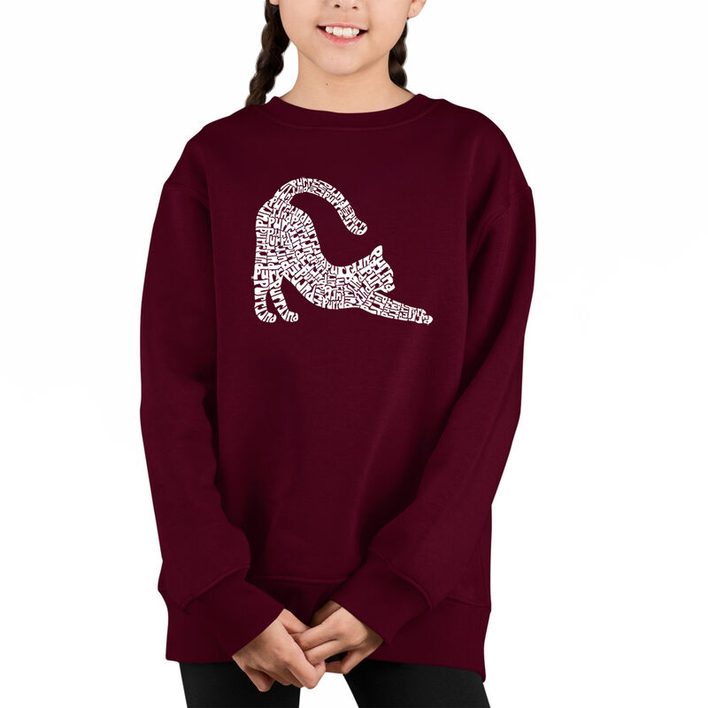 Sudadera De Cuello Redondo Word Art Para Ni&ntilde;a -... image number null