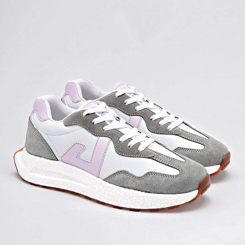 Apoort Tenis urbano para mujer blanco gris lila image number null