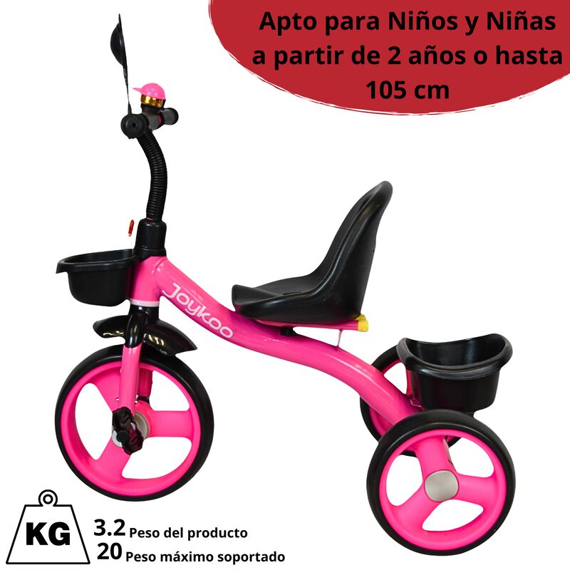 Triciclo para Niños con Timbre y Espejo Ruedas ... image number null