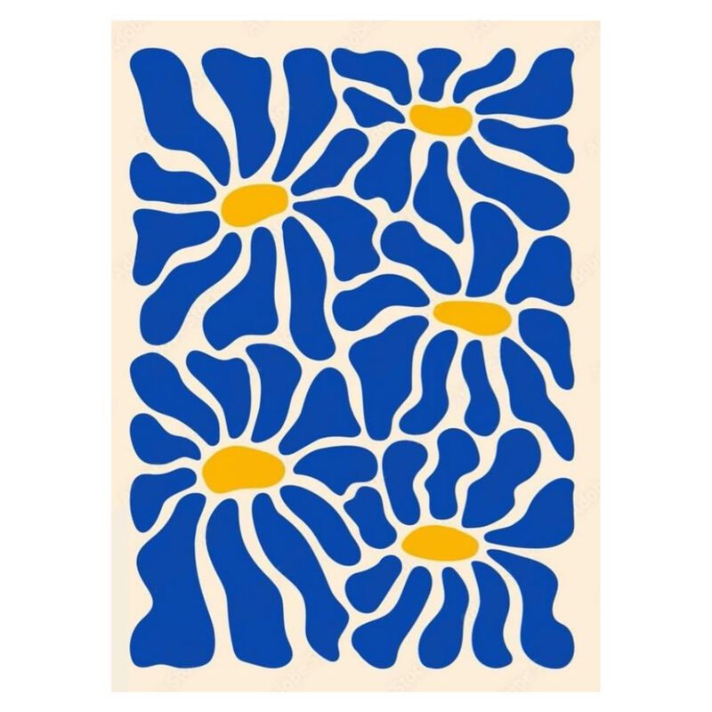 Cuadro Decorativo Impreso 60x80cm Margaritas Az... image number null
