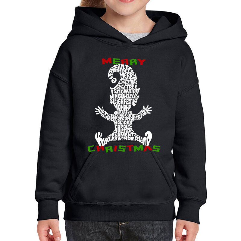 Sudadera Con Capucha Word Art Para Ni&ntilde;a - Elfo ... image number null