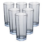 Set De 6 Vasos Transparentes Azules &ndash; 260 Ml