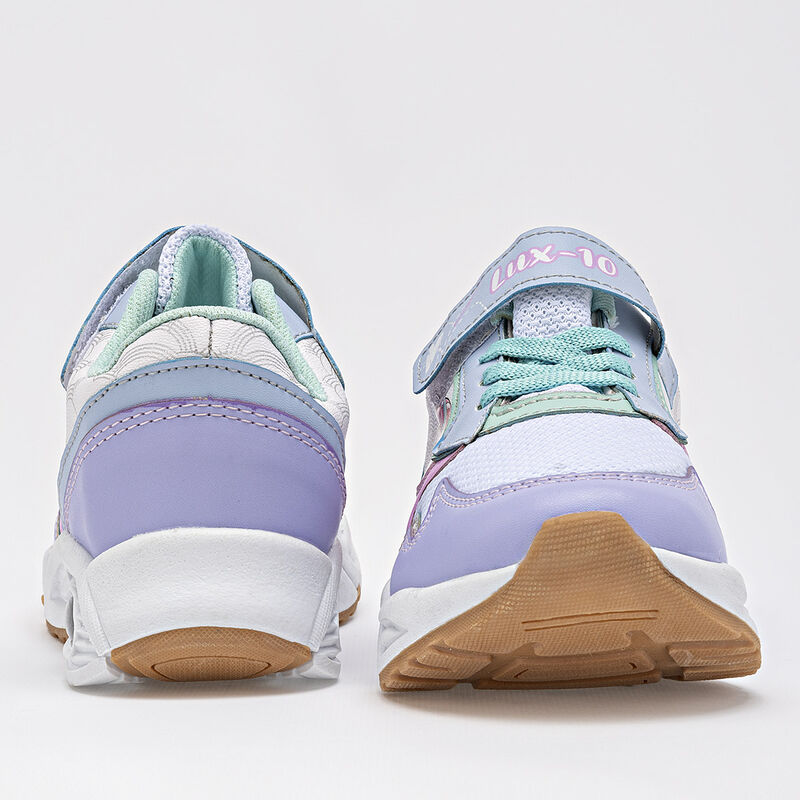 Lux-10 Tenis urbano para ni&ntilde;a. Blanco multicolo... image number null