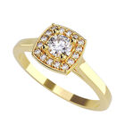 Anillo de Compromiso en Oro de 14K con Circonia - Amore Mio!