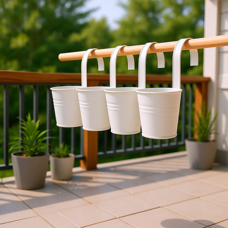 Set De 4 Macetas Colgantes Galvanizadas Ideen B... image number null