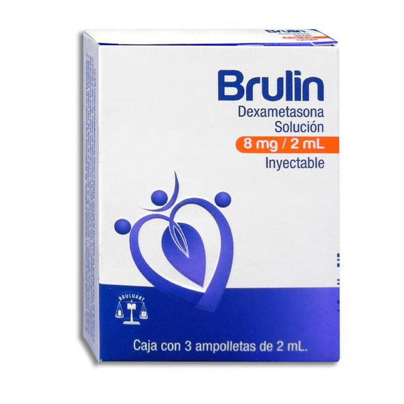 Brulin 8mg/2ml caja con 3 ampolletas de 2ml image number null