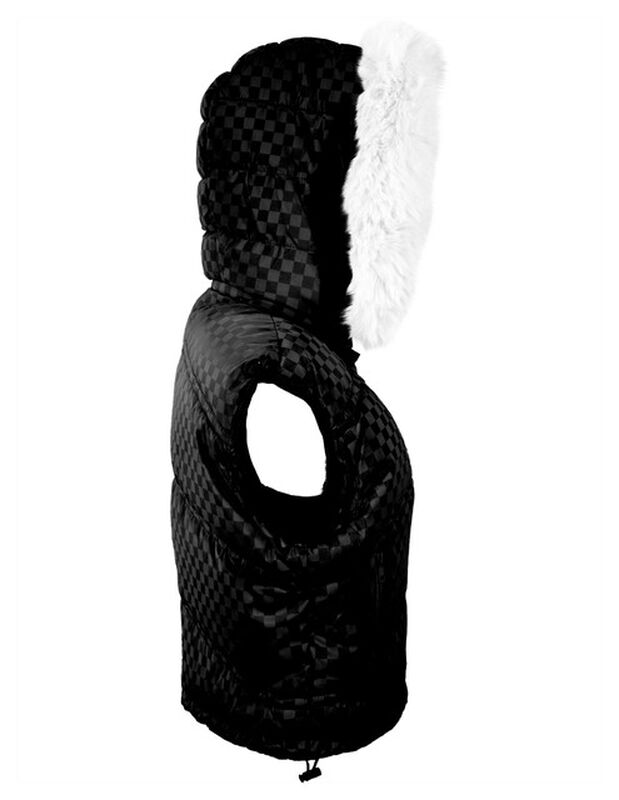 Chaleco Capitonado Corto Gorro Desmontable Negr... image number null