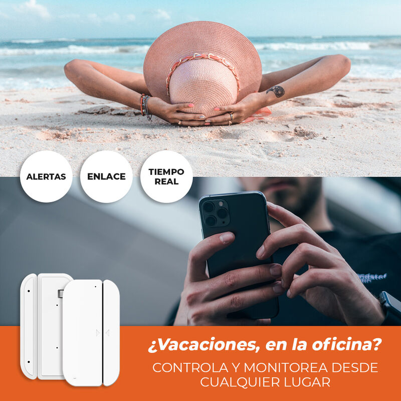 Sensor De Movimiento Wifi Puertas Y Ventanas Te... image number null