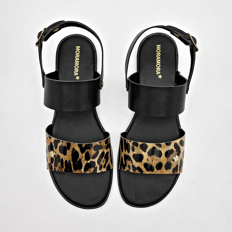 Moramora sandalia piso para mujer negro caf&eacute; co... image number null