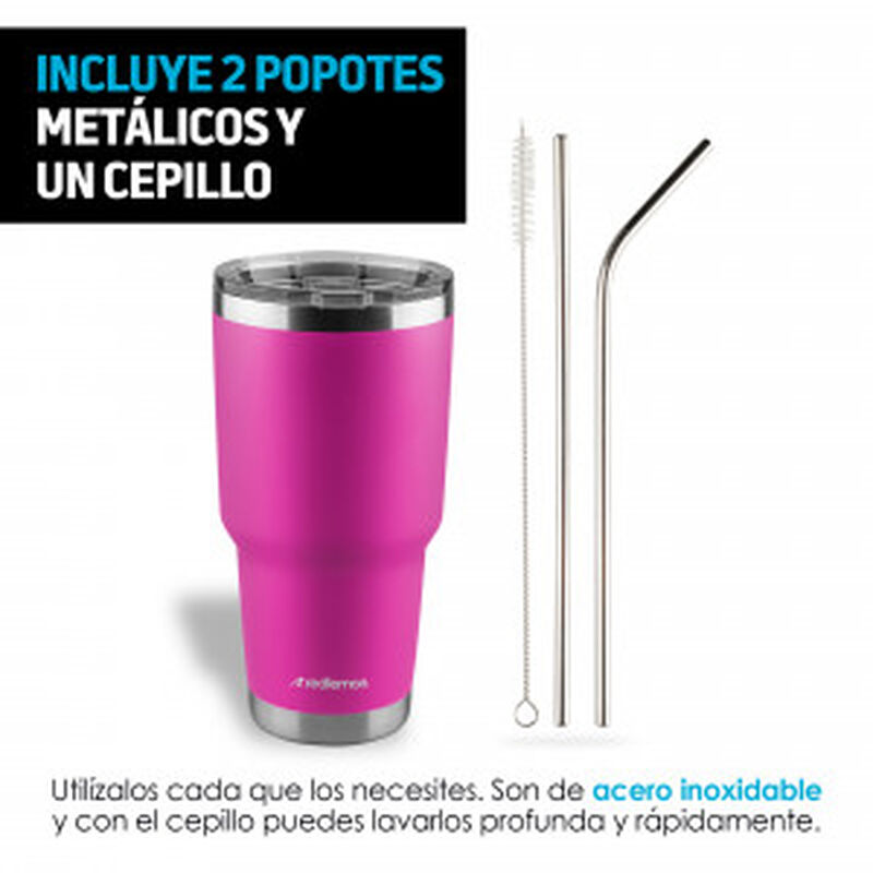 Termo Y Vaso Con Popotes image number null