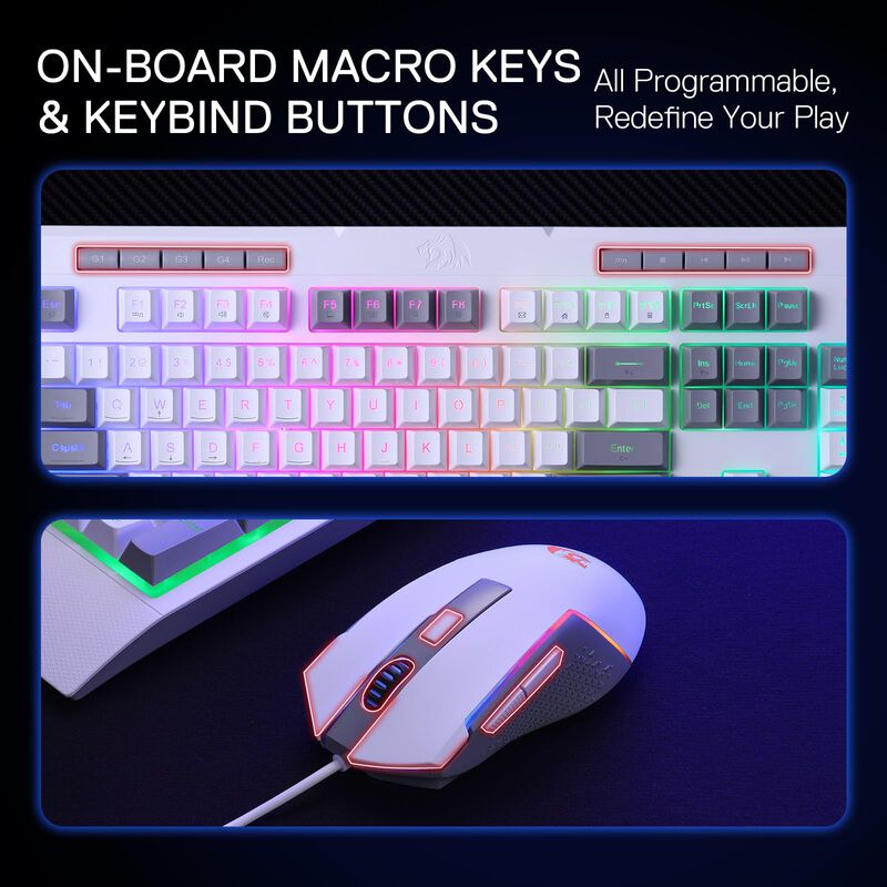 Combo De Teclado Y Rat&oacute;n Para Juegos Redragon S... image number null
