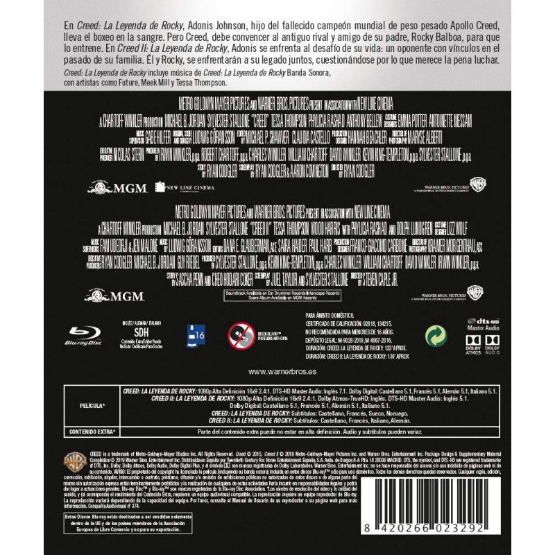 Creed + Creed Ii. La Leyenda De Rocky Blu-ray [... image number null
