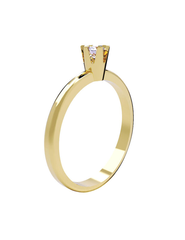 Anillo de Compromiso de 14K con Diamante de Lab... image number null