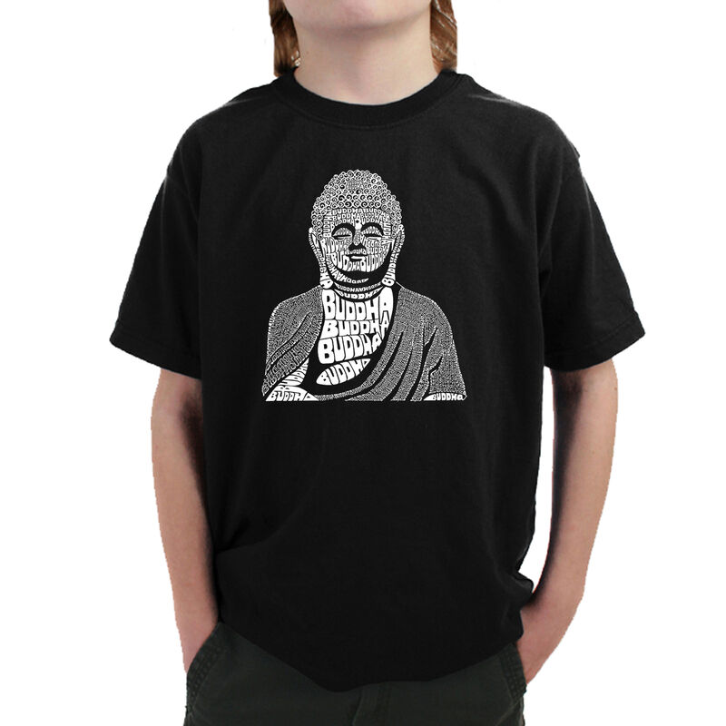 Camiseta Word Art Para Ni&ntilde;o - Buda - Negro image number null