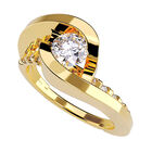 Anillo de Compromiso de 14K con Diamante de Laboratorio 0.50 CT F VS1 Talla 8.5 ORO AMARILLO 14K &ndash; / M394-50-14Y-LG-85