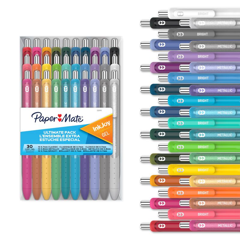 Pack De 30 Bol&iacute;grafos Retr&aacute;ctiles Paper Mate In... image number null