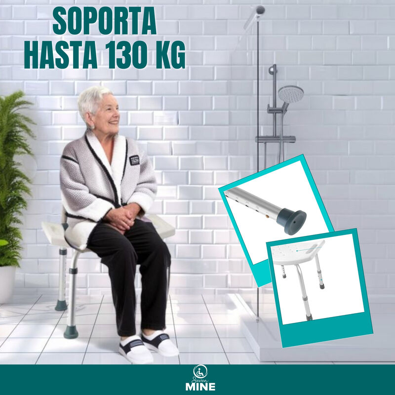 Banco para Baño Adulto Mayor con Asas Laterales... image number null