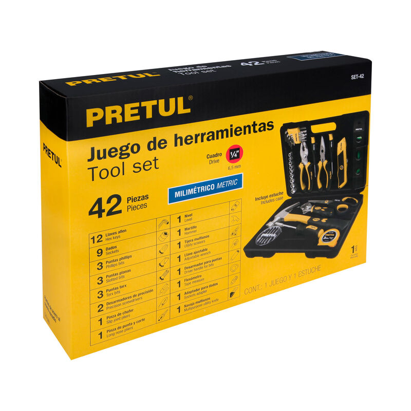 Juego de 42 Herramientas Comfort Grip Pretul image number null