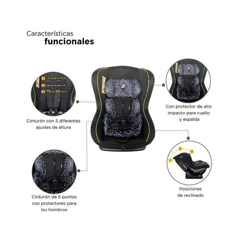 Autoasiento D'Beb&eacute; Lux Confort Gris/Negro END12 image number null