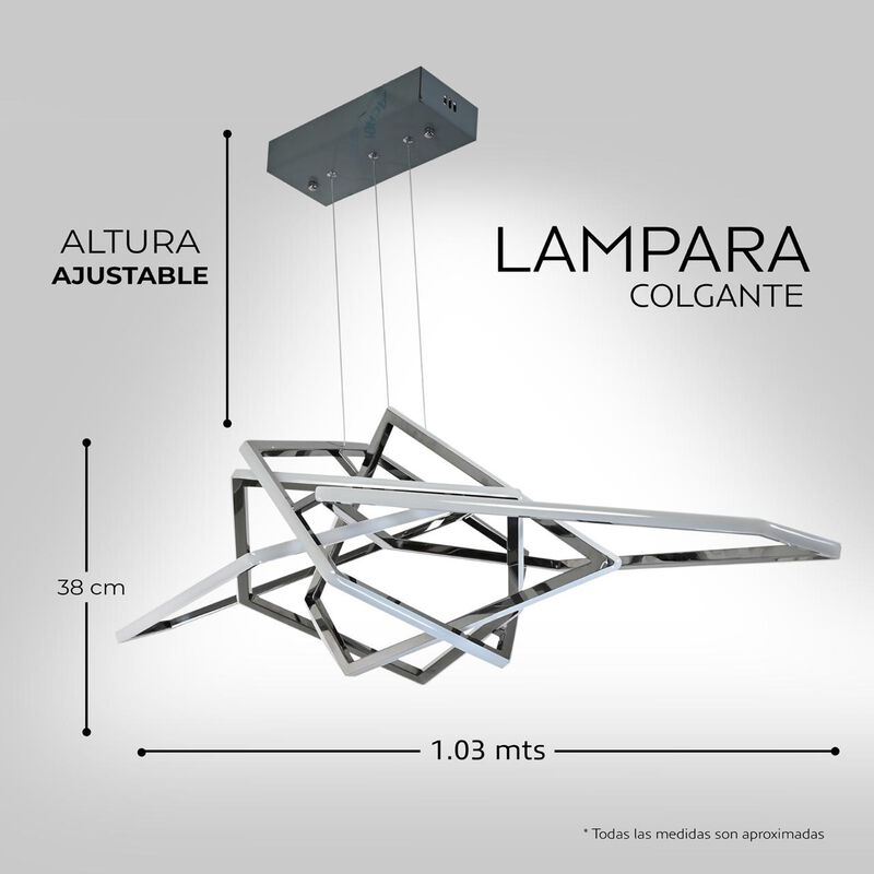 Lámpara Colgante Led Formas Iluminacion Moderna... image number null