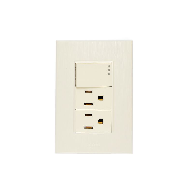 10 Pack Placa de 3 M&oacute;dulos 1 Apagador y 2 conta... image number null