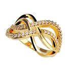 Anillo de Compromiso en Oro Amarillo 14K con Circonia -  Talla:8.5/ FJ684-14Y-CZ-85
