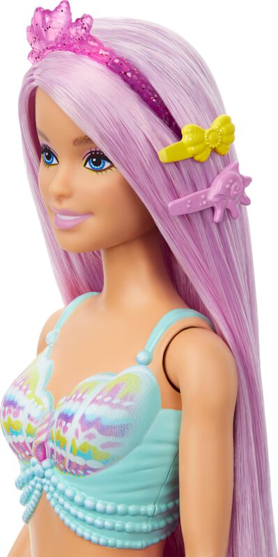 Mu&ntilde;eca Barbie Sirena Con Pelo Rosa Fantasy De 1... image number null