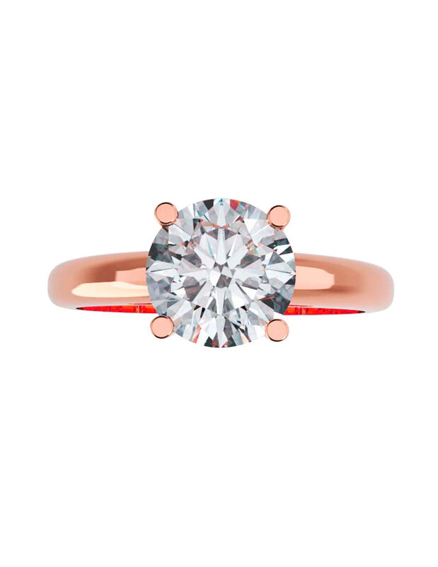 Anillo de Compromiso en Oro Rosa 10K con Circon... image number null