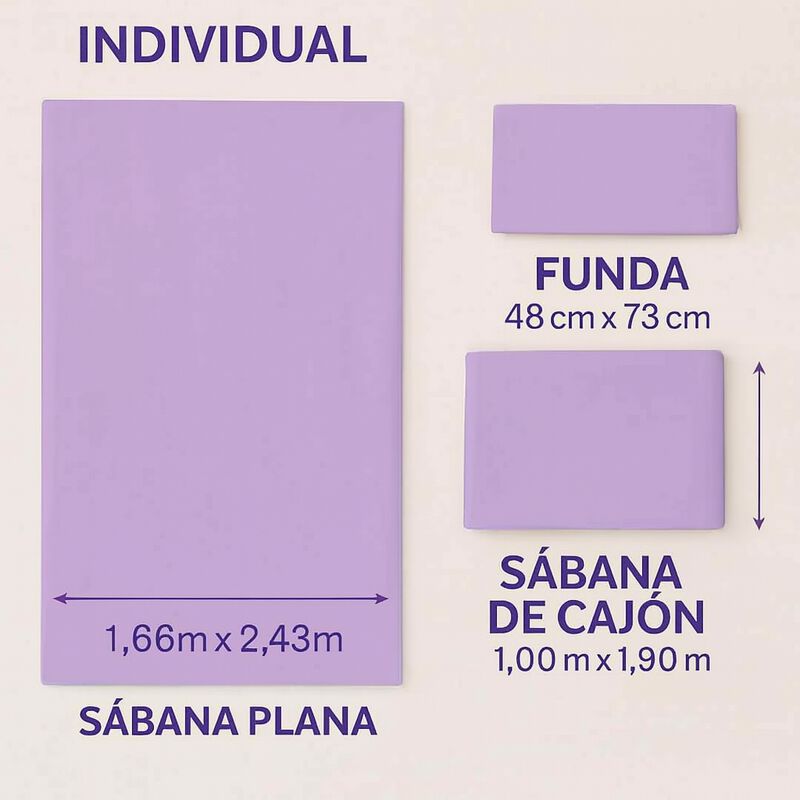 Juego de S&aacute;banas Individual 100% Algod&oacute;n Premiu... image number null