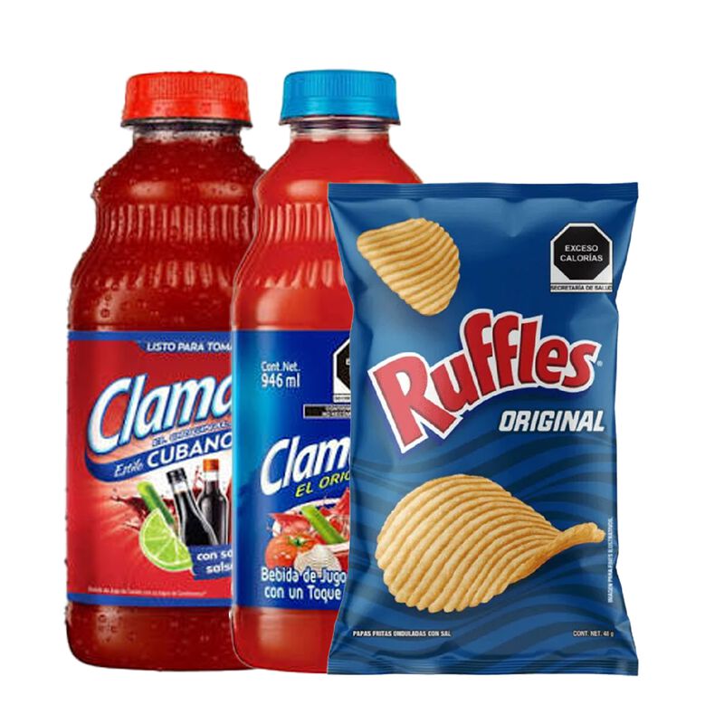 Clamato Cubano 946 Ml + Clamato 946 Ml + Ruffle... image number null