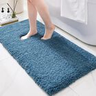 Alfombra De Ba&ntilde;o Ruggnovea 150x61 Cm Azul Microfibra Lavable